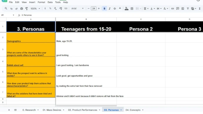 Scientific Advertising Audience Research Template.